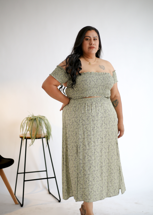 Summer Green Maxi Set